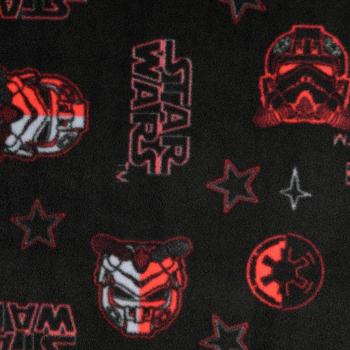 Kuschelfleece mit Star Wars Motiven auf Schwarz